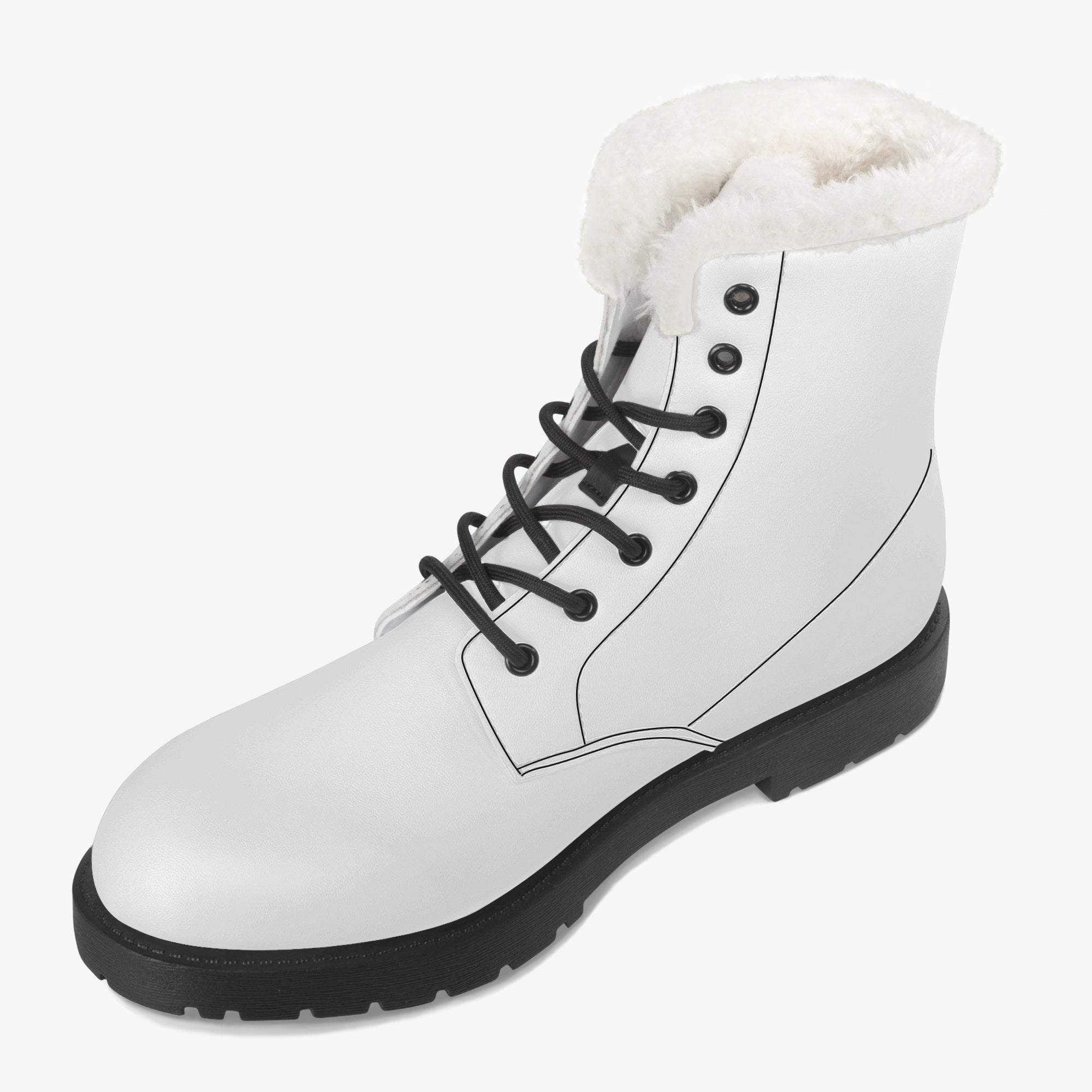 Botas de couro de pele sintética