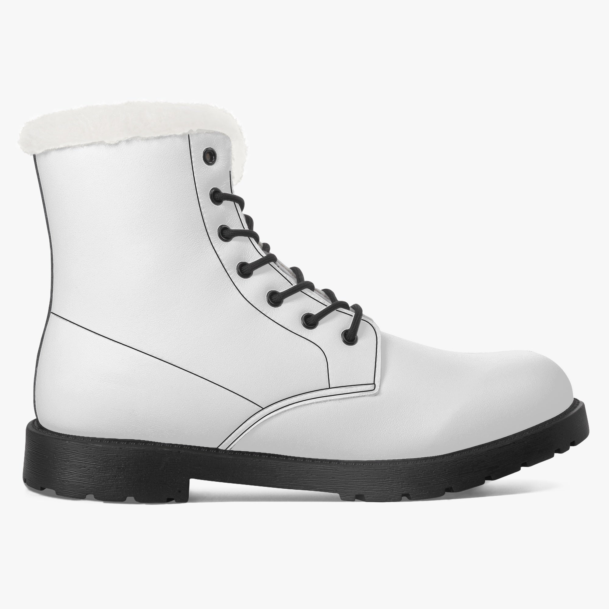 Botas de couro de pele sintética