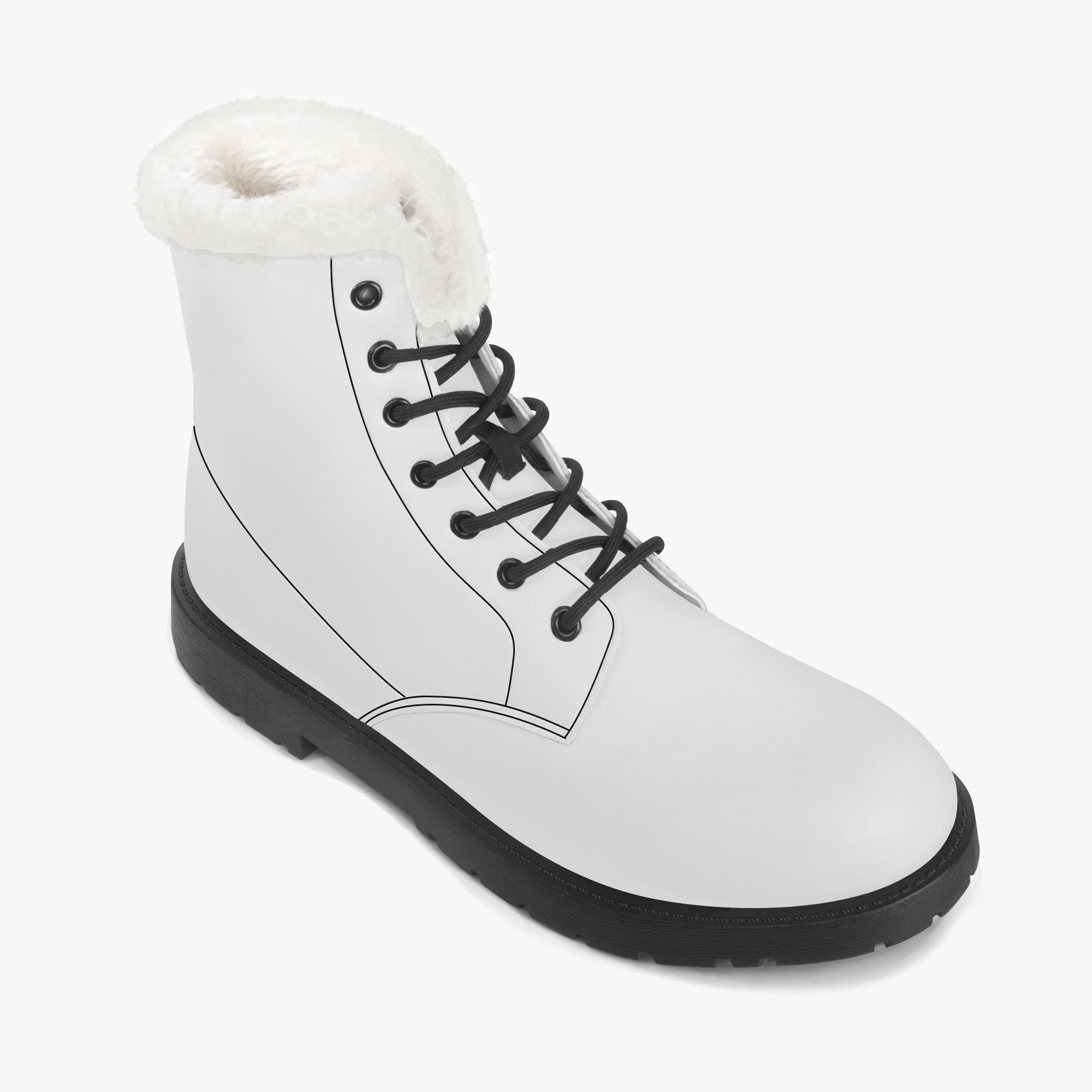 Botas de couro de pele sintética