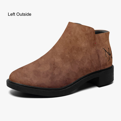 Botas com fecho da moda Castanhas