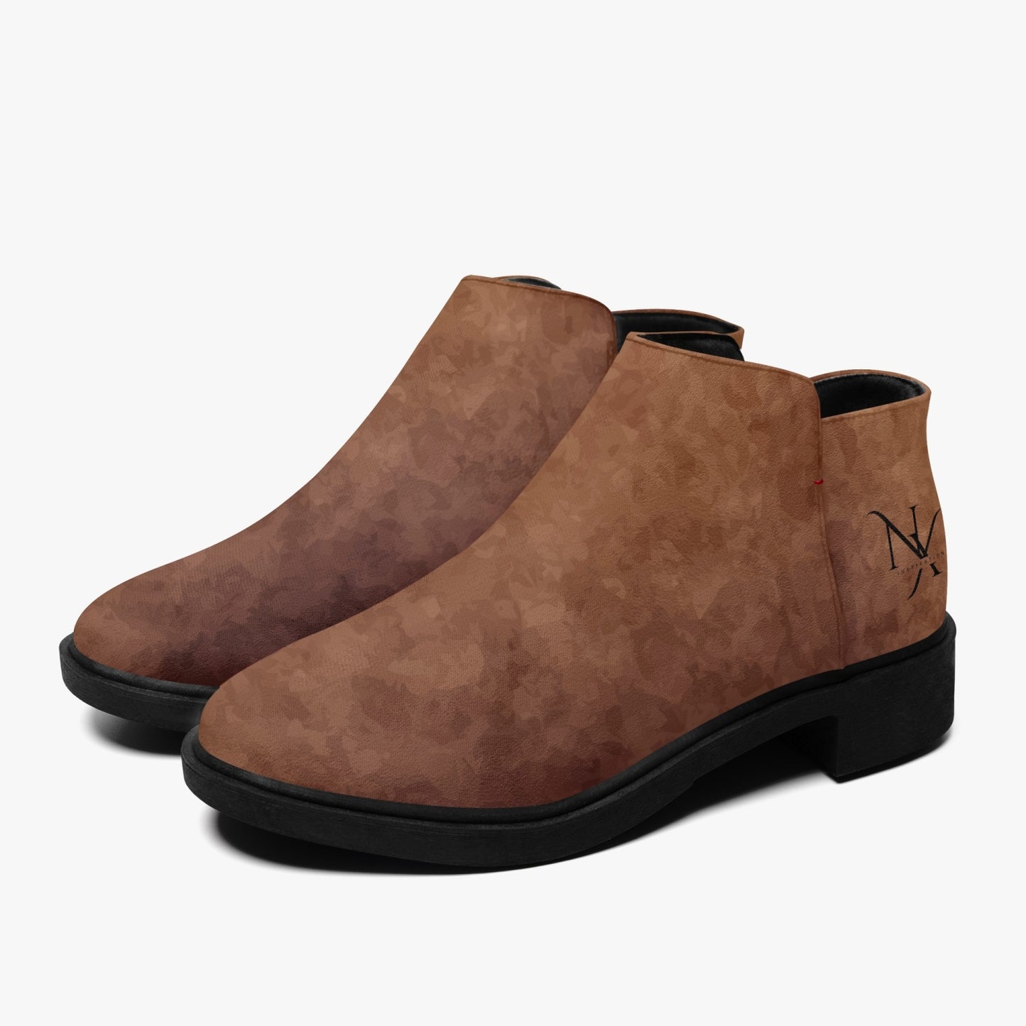 Botas com fecho da moda Castanhas