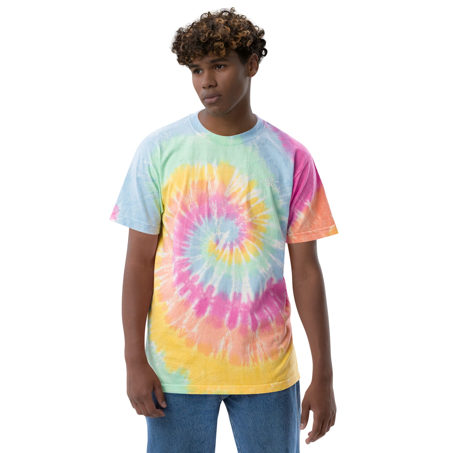 T-shirt tie-dye oversize Gelado Arco- Íris