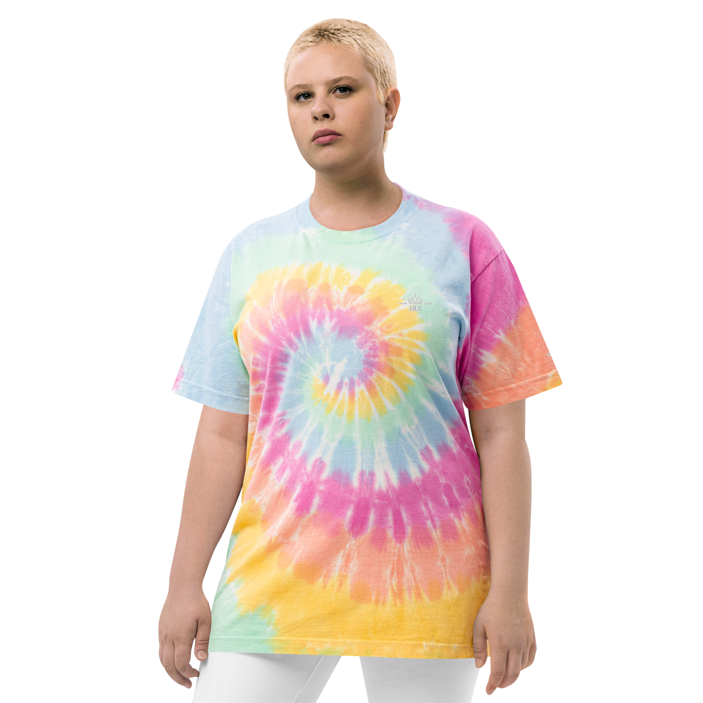 T-shirt tie-dye oversize Gelado Arco- Íris