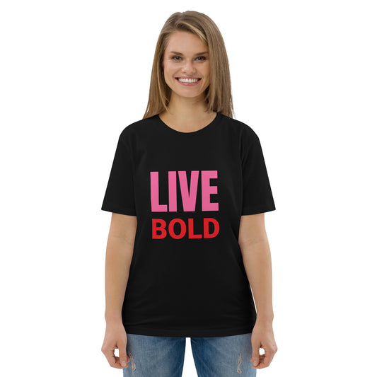 T-shirt Live Bold Preta