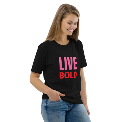 T-shirt Live Bold Preta