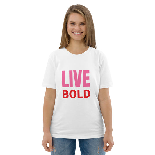 T-shirt Live Bold Branca