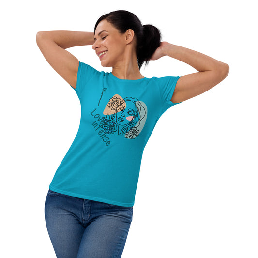 T-shirt love Azul